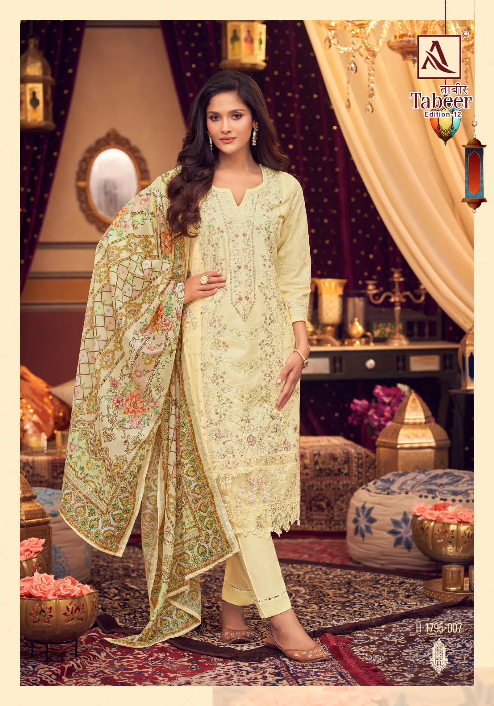 Tabeer Edition 12 By Alok Suit Cambric Lawn Dress Material Exporters In India